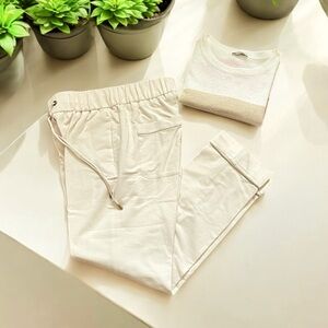 Peserico Cream Lounge Sequin Jogger/Pants